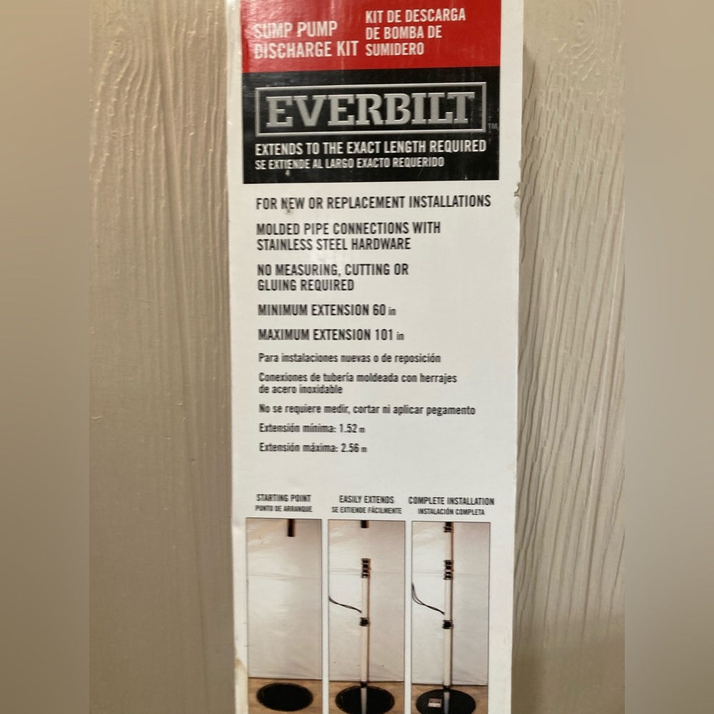 Everbilt Sump Pump Discharge Kit with check valve and clamps 1002 711 124